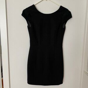 Plastic Island Backless Cocktail Mini Dress Black Size Small